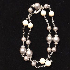 Silver and pearl La Coco necklace by Stella & Dot